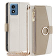 For Motorola Moto G 5G 2024 Crossbody Litchi Texture Leather Phone Case(White) - Motorola Cases by PMC TechLife | Online Shopping South Africa | PMC TechLife | Buy Now Pay Later Mobicred