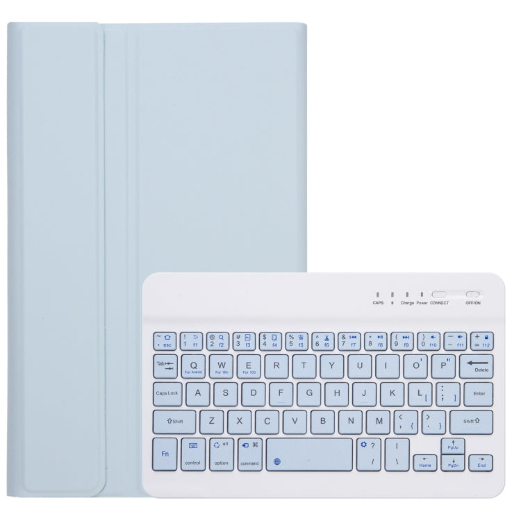 For Samsung Galaxy Tab A9 X110/X115 A221B Candy Color TPU Bluetooth Keyboard Leather Tablet Case with Pen Holder(Ice Blue) - free shipping - PMC TechLife - Order now!
