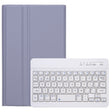 For Samsung Galaxy Tab A9 X110/X115 A221B Candy Color TPU Bluetooth Keyboard Leather Tablet Case with Pen Holder(Purple) - Samsung Keyboard by PMC TechLife | Online Shopping South Africa | PMC TechLife