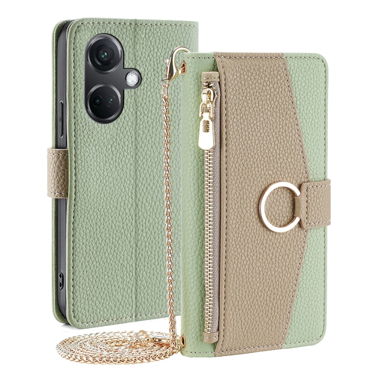 For OnePlus Nord CE3 5G Crossbody Litchi Texture Leather Phone Case(Green) - OnePlus Cases by PMC TechLife | Online Shopping South Africa | PMC TechLife | Buy Now Pay Later Mobicred