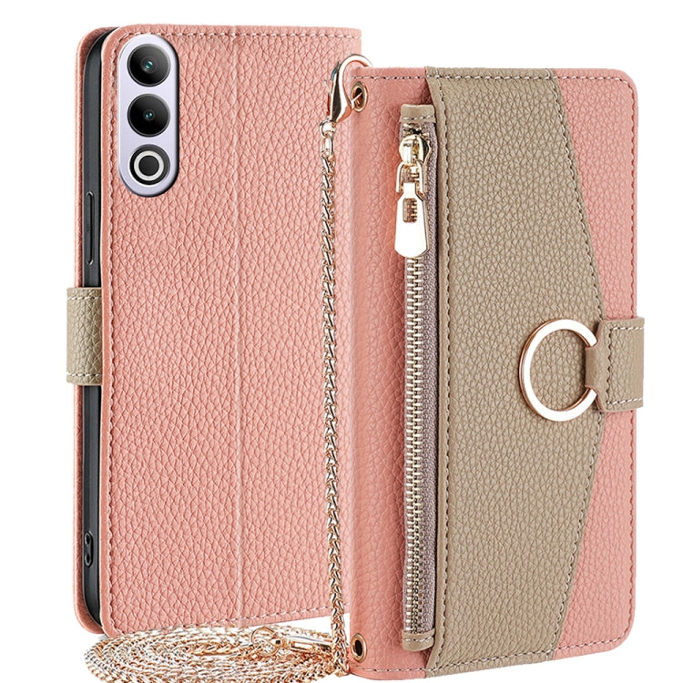 For OnePlus Ace 3V 5G Crossbody Litchi Texture Leather Phone Case(Pink) - OnePlus Cases by PMC TechLife | Online Shopping South Africa | PMC TechLife | Buy Now Pay Later Mobicred