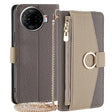 For Tecno Camon 30 Pro 5G Crossbody Litchi Texture Leather Phone Case(Grey) - Tecno Cases by PMC TechLife | Online Shopping South Africa | PMC TechLife | Buy Now Pay Later Mobicred