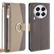 For Tecno Camon 30 Premier 5G Crossbody Litchi Texture Leather Phone Case(Grey) - Tecno Cases by PMC TechLife | Online Shopping South Africa | PMC TechLife | Buy Now Pay Later Mobicred