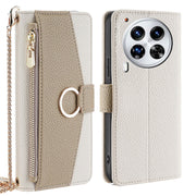 For Tecno Camon 30 Premier 5G Crossbody Litchi Texture Leather Phone Case(White)