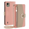 For Nokia C110 4G Crossbody Litchi Texture Leather Phone Case(Pink) - Nokia Cases by PMC TechLife | Online Shopping South Africa | PMC TechLife | Buy Now Pay Later Mobicred