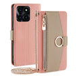 For Honor X6a 4G Crossbody Litchi Texture Leather Phone Case(Pink) - Honor Cases by PMC TechLife | Online Shopping South Africa | PMC TechLife | Buy Now Pay Later Mobicred