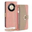 For Honor X50 5G Crossbody Litchi Texture Leather Phone Case(Pink) - Honor Cases by PMC TechLife | Online Shopping South Africa | PMC TechLife | Buy Now Pay Later Mobicred