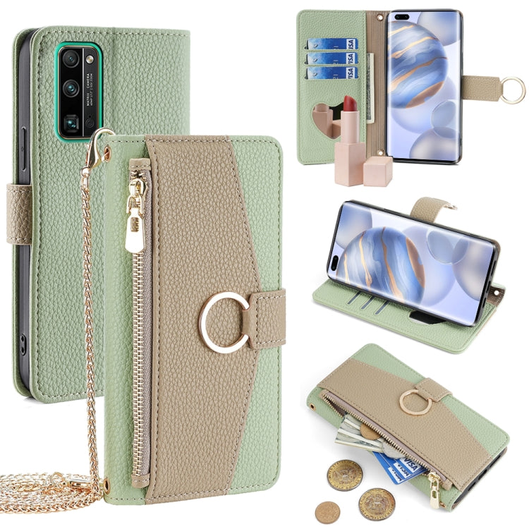 For Honor 30 Pro Crossbody Litchi Texture Leather Phone Case(Green) - Honor Cases by PMC TechLife | Online Shopping South Africa | PMC TechLife | Buy Now Pay Later Mobicred