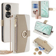 For Honor 70 Pro / 70 Pro+ Crossbody Litchi Texture Leather Phone Case(White) - Honor Cases by PMC TechLife | Online Shopping South Africa | PMC TechLife | Buy Now Pay Later Mobicred