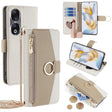 For Honor 90 5G Crossbody Litchi Texture Leather Phone Case(White) - Honor Cases by PMC TechLife | Online Shopping South Africa | PMC TechLife | Buy Now Pay Later Mobicred