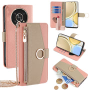 For Honor X30 Crossbody Litchi Texture Leather Phone Case(Pink)