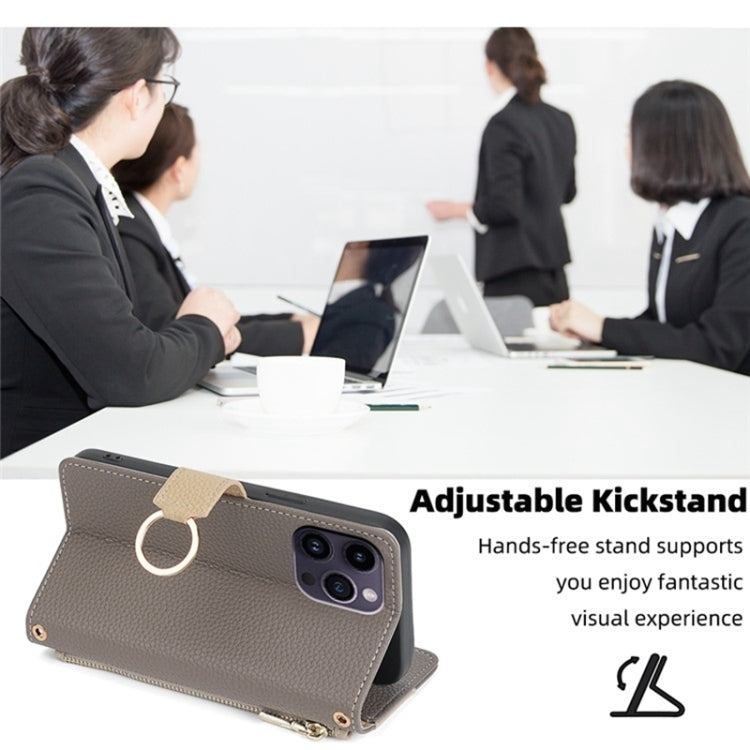 For Honor X40 Crossbody Litchi Texture Leather Phone Case(Grey) - Honor Cases by PMC TechLife | Online Shopping South Africa | PMC TechLife | Buy Now Pay Later Mobicred