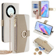 For Honor X40 Crossbody Litchi Texture Leather Phone Case(White) - Honor Cases by PMC TechLife | Online Shopping South Africa | PMC TechLife | Buy Now Pay Later Mobicred