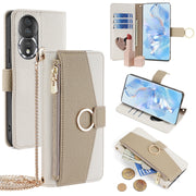 For Honor 80 Crossbody Litchi Texture Leather Phone Case(White)