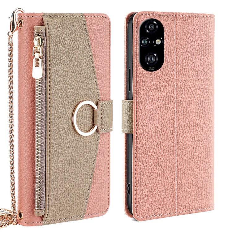 For Honor 200 Pro 5G Crossbody Litchi Texture Leather Phone Case(Pink) - Honor Cases by PMC TechLife | Online Shopping South Africa | PMC TechLife | Buy Now Pay Later Mobicred