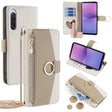 For Sony Xperia 10 V Crossbody Litchi Texture Leather Phone Case(White) - Sony Cases by PMC TechLife | Online Shopping South Africa | PMC TechLife | Buy Now Pay Later Mobicred