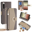 For Sony Xperia 5 IV Crossbody Litchi Texture Leather Phone Case(Grey) - Sony Cases by PMC TechLife | Online Shopping South Africa | PMC TechLife | Buy Now Pay Later Mobicred
