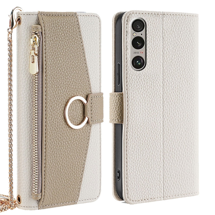 For Sony Xperia 1 VI Crossbody Litchi Texture Leather Phone Case(White) - free shipping - PMC TechLife - Order now!