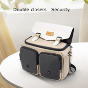 Cwatcun D99 Contrast Color Single Shoulder Camera Bag Outdoor Camera Bag Professional Crossbody Handbag, Size:25.5 x 10.5 x 18cm Medium(Khaki Black)