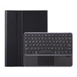 For Samsung Galaxy Tab A9+ X210/X215/X215 YA09B-A Candy Color TPU Round Keycap Touch Bluetooth Keyboard Leather Case with Pen Slot(Black) - Samsung Keyboard by PMC TechLife | Online Shopping South Africa | PMC TechLife