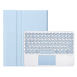 For Samsung Galaxy Tab A9+ X210/X215/X215 YA09B-A Candy Color TPU Round Keycap Touch Bluetooth Keyboard Leather Case with Pen Slot(Ice Blue) - Samsung Keyboard by PMC TechLife | Online Shopping South Africa | PMC TechLife