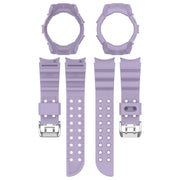 For Samsung Galaxy Watch 6 40mm Armor Silicone Watch Band + Watch Case Set(Purple)