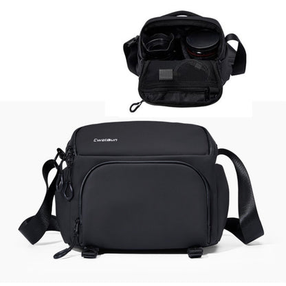 Cwatcun D101 Crossbody Camera Bag Photography Lens Shoulder Bag, Size:20 x 20.5 x 15cm(Black) - Strap Satchel by Cwatcun | Online Shopping South Africa | PMC Jewellery | Buy Now Pay Later Mobicred