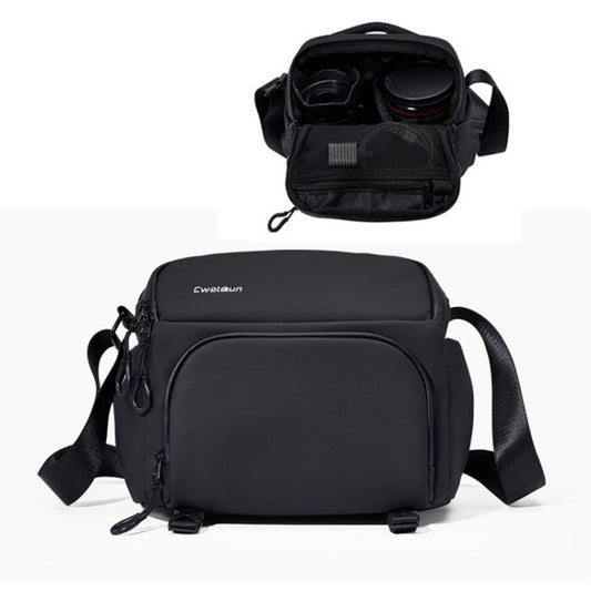 Cwatcun D101 Crossbody Camera Bag Photography Lens Shoulder Bag, Size:20 x 20.5 x 15cm(Black) - Strap Satchel by Cwatcun | Online Shopping South Africa | PMC Jewellery | Buy Now Pay Later Mobicred