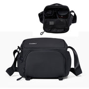 Cwatcun D101 Crossbody Camera Bag Photography Lens Shoulder Bag, Size:20 x 20.5 x 15cm(Black)