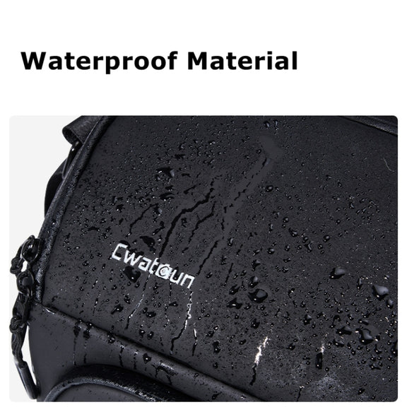Cwatcun D101 Crossbody Camera Bag Photography Lens Shoulder Bag, Size:20 x 20.5 x 15cm(Black)