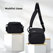 Cwatcun D101 Crossbody Camera Bag Photography Lens Shoulder Bag, Size:29 x 24 x 17cm(Black)