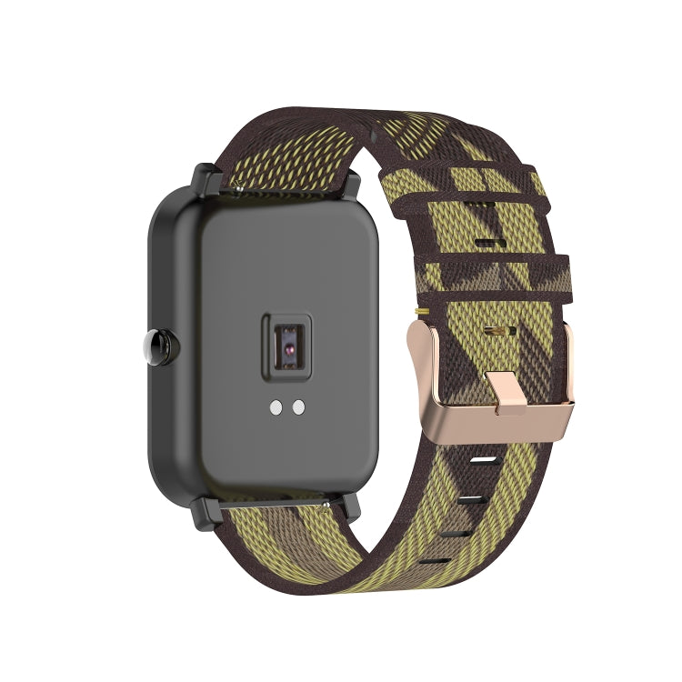 20mm Universal Stripe Weave Nylon Watch Band(Yellow) - free shipping - PMc TechLife - Order now!