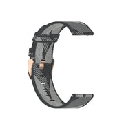 20mm Universal Stripe Weave Nylon Watch Band(Grey)