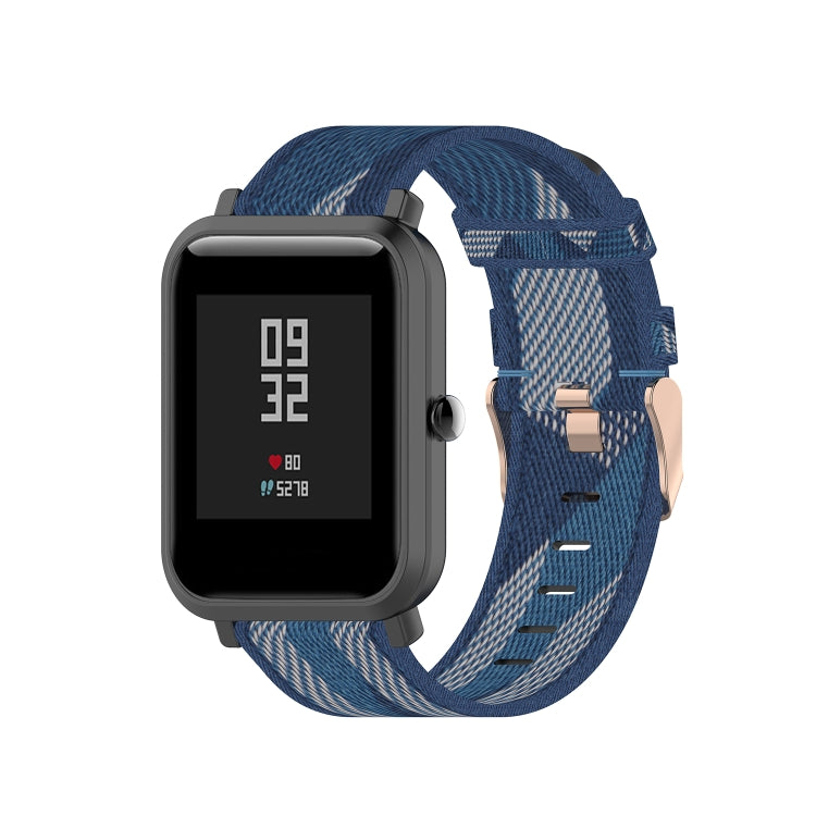 20mm Universal Stripe Weave Nylon Watch Band(Blue) - free shipping - PMc TechLife - Order now!