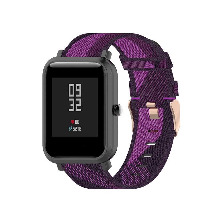 20mm Universal Stripe Weave Nylon Watch Band(Purple) - free shipping - PMc TechLife - Order now!