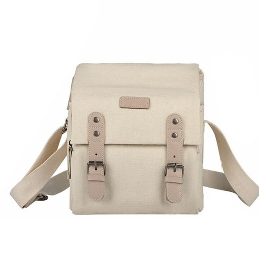 Cwatcun N1 Retro Multifunctional Canvas Waterproof Digital Camera Photography Bag, Size:18 x 12.5 x 21cm Beige - free shipping - PMC Jewellery - Order now!
