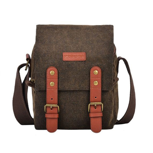 Cwatcun N1 Retro Multifunctional Canvas Waterproof Digital Camera Photography Bag, Size:18 x 12.5 x 21cm Coffee - free shipping - PMC Jewellery - Order now!
