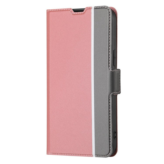 For Motorola Edge 5G 2024 Twill Texture Side Button Leather Phone Case(Pink)