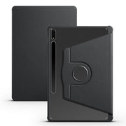 For Samsung Galaxy Tab S10+ / S9+ Acrylic 360 Degree Rotation Holder Tablet Leather Case(Black)
