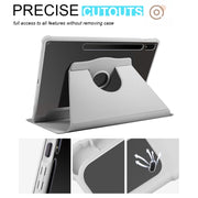 For Samsung Galaxy Tab S10+ / S9+ Acrylic 360 Degree Rotation Holder Tablet Leather Case(Grey)