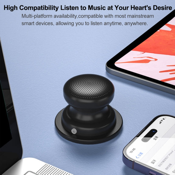 EWA A117 Portable Mini Magnetic Phone Holder Bluetooth Metal Speaker(Blue)