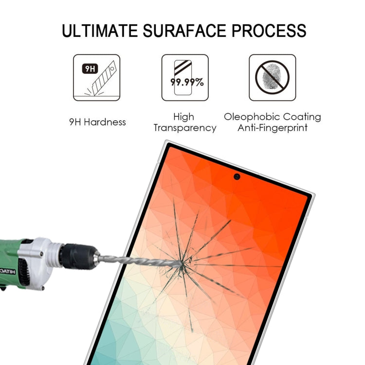 For Samsung Galaxy S24 Ultra 5G 25pcs Full Glue Screen Tempered Glass Film, Support Fingerprint Unlocking