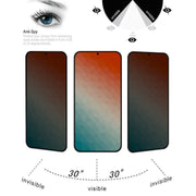 For Samsung Galaxy S24 5G 25pcs Full Cover Anti-peeping Tempered Glass Film,  Support Fingerprint Unlocking