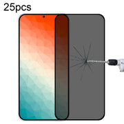 For Samsung Galaxy S24+ 5G 25pcs Full Cover Anti-peeping Tempered Glass Film,  Support Fingerprint Unlocking