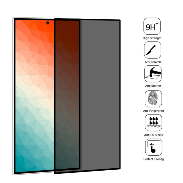 For Samsung Galaxy S24 Ultra 5G 25pcs Full Cover Anti-peeping Tempered Glass Film,  Support Fingerprint Unlocking