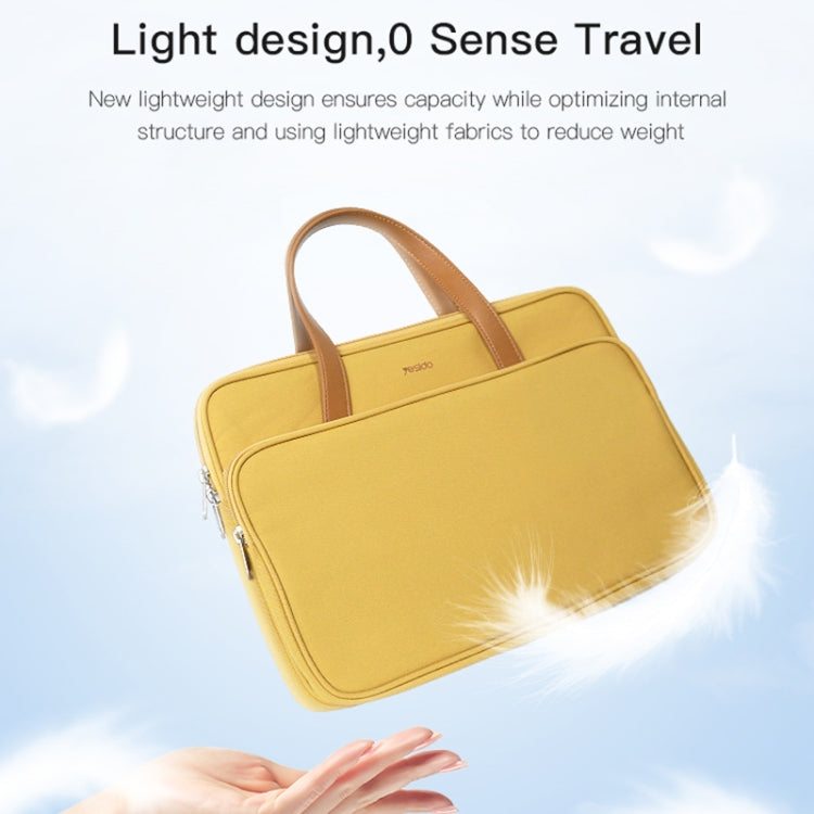 Yesido WB36 14 inch Water-resistant Oxford Cloth Laptop Bag(Yellow)
