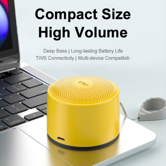 EWA A124 Portable Mini TWS Bluetooth Speaker Outdoor IPX5 Water-resistant Subwoofer(Blue)