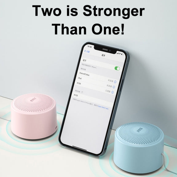 EWA A124 Portable Mini TWS Bluetooth Speaker Outdoor IPX5 Water-resistant Subwoofer(Blue)