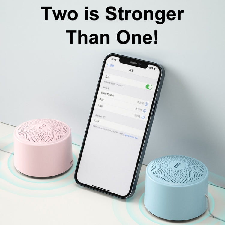 EWA A124 Portable Mini TWS Bluetooth Speaker Outdoor IPX5 Water-resistant Subwoofer(Blue)