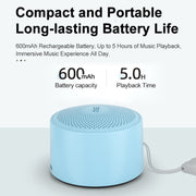 EWA A124 Portable Mini TWS Bluetooth Speaker Outdoor IPX5 Water-resistant Subwoofer(Yellow)